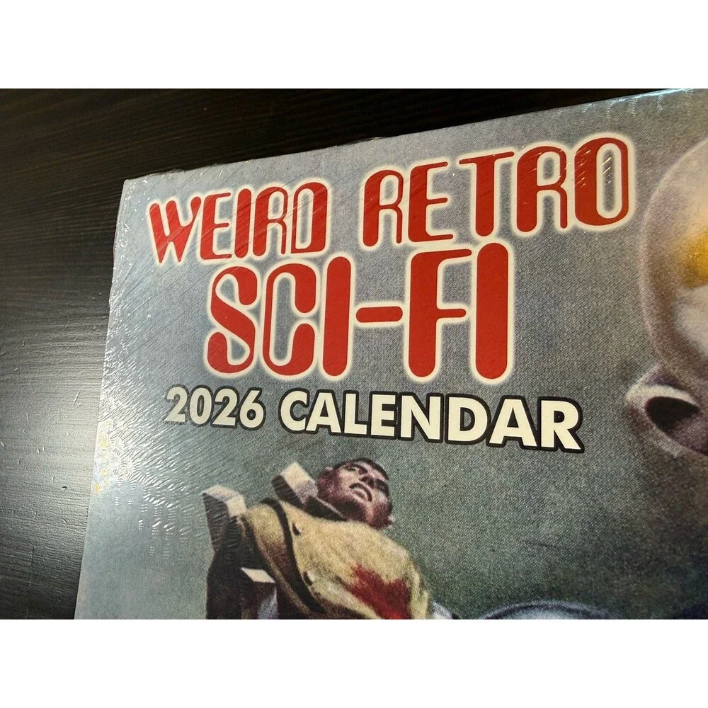 Weird Retro Sci-Fi 2026 Wall Calendar Gotham Gifts Vintage Science Fiction Art